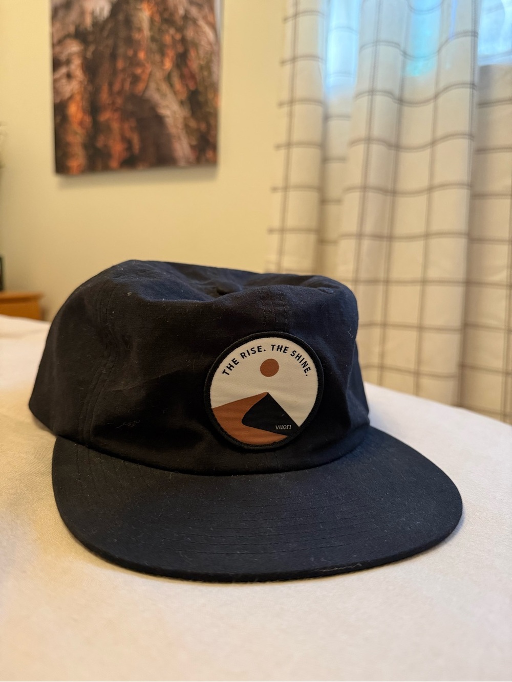 Vuori Black 5-Panel Cap - The Rise. The Shine. Patch